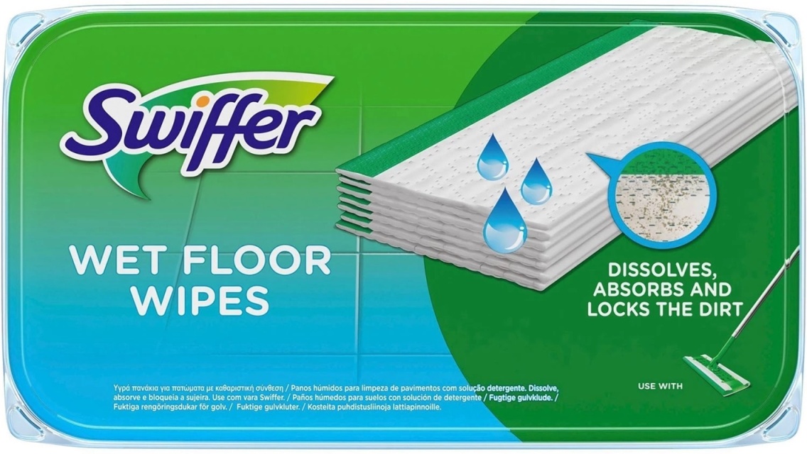 Swiffer Wet Refiller 12-pakning, sitron