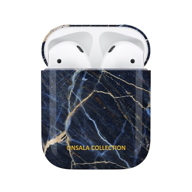 Onsala COLLECTION Airpods Etui 1st and 2nd Generation Black Galaxy Marble