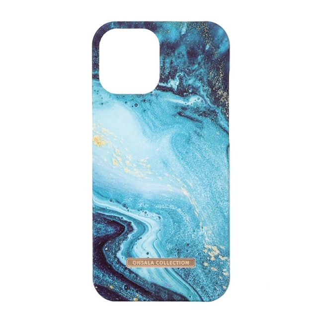 Onsala COLLECTION Mobildeksel Soft Blue Sea Marble iPhone 12  / 12 Pro