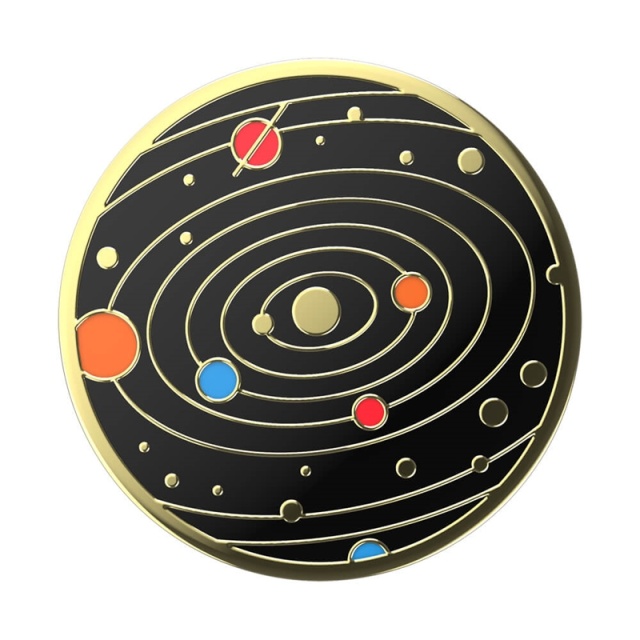 PopSockets Enamel Solar flare Black  Avtagbart Grip med stativfunksjon Premium