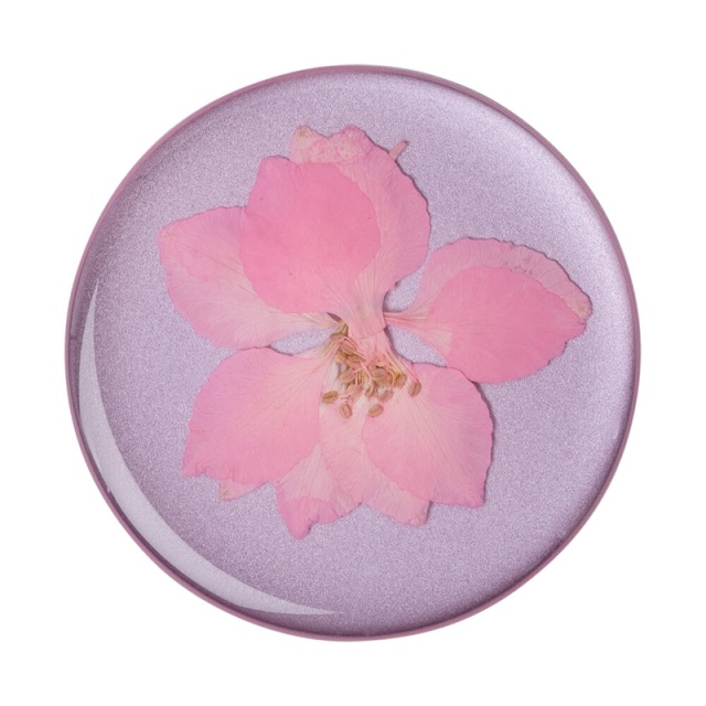 PopSockets Pressed Flower Delphinium  Avtagbart Grip med stativfunksjon Premium