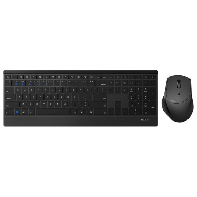 Rapoo Tastatur/Mus Sett 9500M Multi-Mode Trådløs Svart