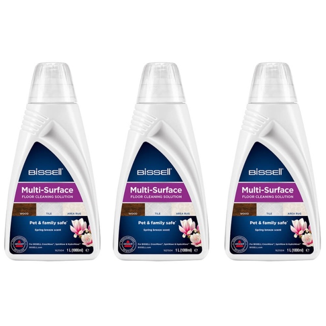 Bissell Floor Cleaning Solution for CrossWave, SpinWave & HydroWave 3 x 1 liter