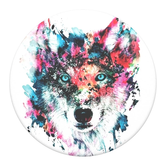 PopSockets Wolf Avtagbart Grip med Stativfunksjon