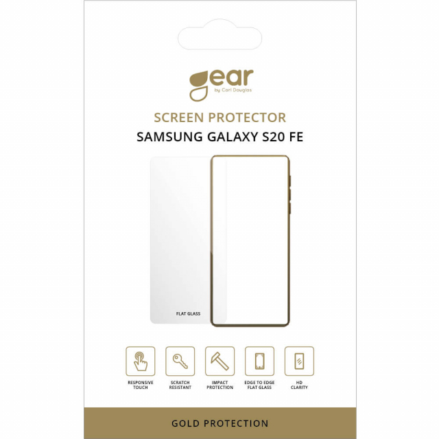 Gear Skjermbeskytter 2.5D Gold Case Friendly - Samsung Galaxy S20FE 5G/S20FE 4G
