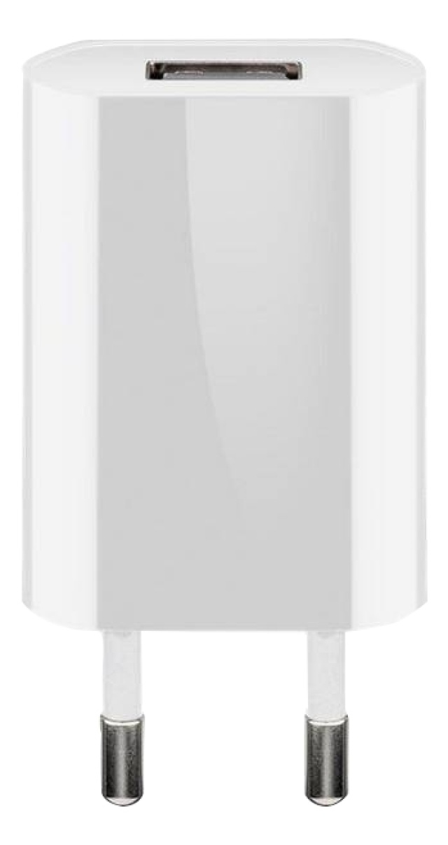 Goobay USB-lader 1 A, hvit, Plastpose - med 1 USB