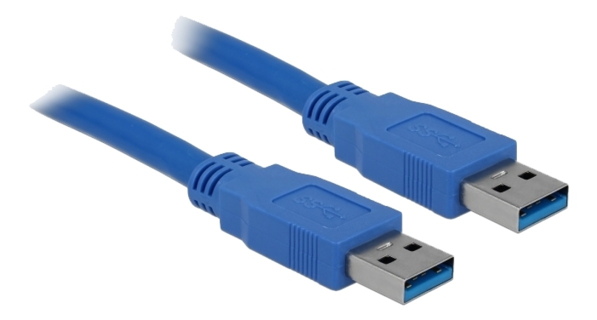 DeLOCK Kabel USB 3.0 Type-A hann > USB 3.0 Type-A hann, 3 m, blå