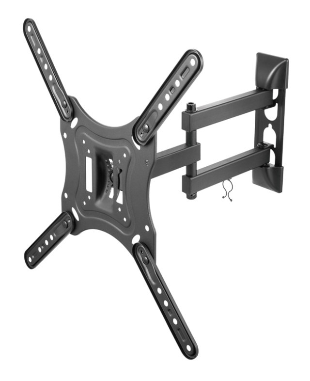 DELTACO Office, 3-veis vegg med full bevegelse, 23"-55", 30 kg, 75x75-400-400