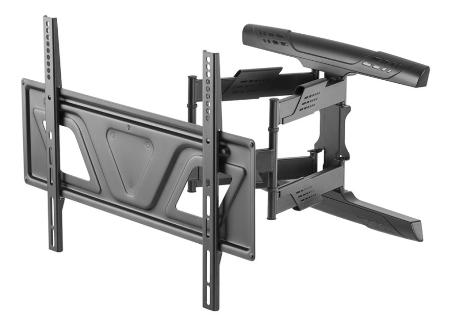 DELTACO Office, slank 3-veis vegg med full bevegelse, 37"-80", 45 kg, 200x200-60