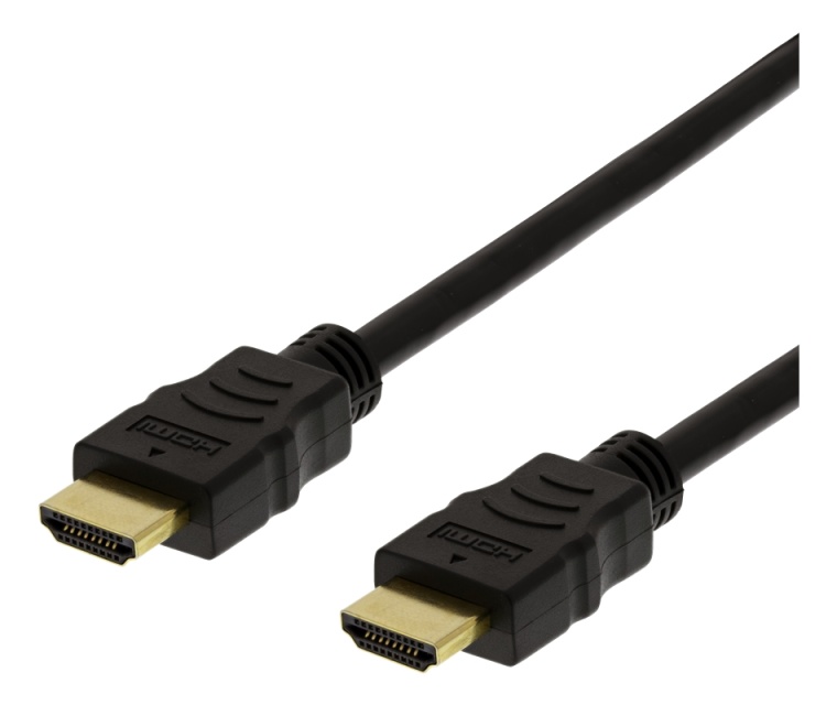 DELTACO HIGH-SPEED FLEX HDMI-kabel, 1M, 4K UHD, svart