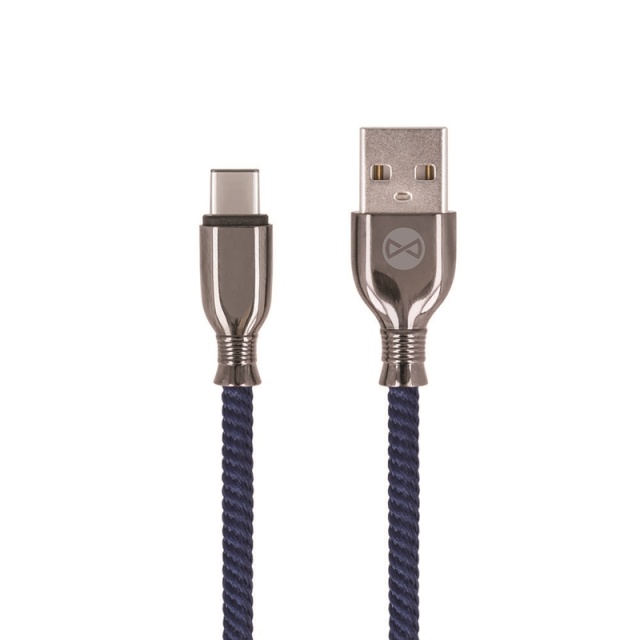 Forever Tornado - USB-C-kabel for hurtiglading (3A), 1 m, marineblå