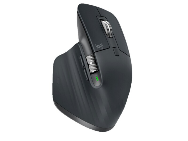 Logitech MX Master 3S - Mus - Trådløs - Bluetooth, 2,4 GHz, grafitt