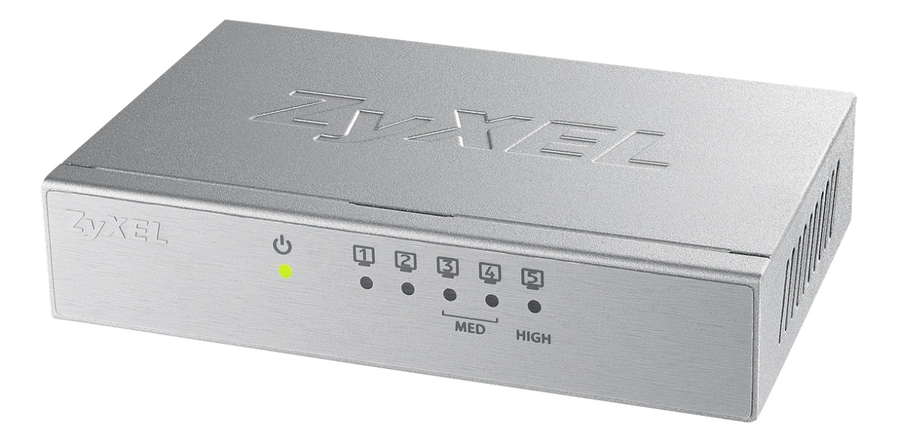 ZyXEL GS-105B. 5-ports Gigabitswitch, metall, sølv