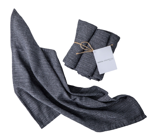 Kosta Linnewäfveri Eliza 6-pakning servietter, Mørk grå