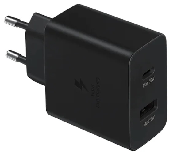 Samsung EP-TA220NBEGEU 35W strømadapter 1X USB-C + 1X USB-A