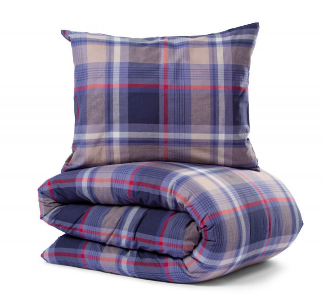 Lord Nelson Sengesett Ladder Yarn Dyed 150x210cm, marineblå