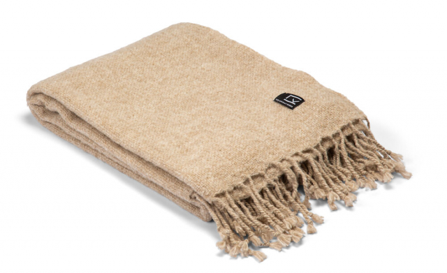 Kosta Linneväfveri Plaid Sjövallen, Beige