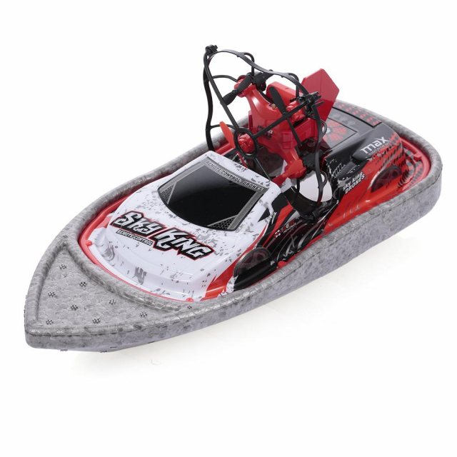 3-i-1 drone, båt, bil 2,4 G 4-akset, rød/grå