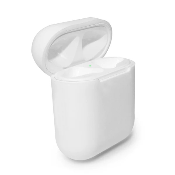Mykt silikonetui til Apple Airpods, hvit/transparent