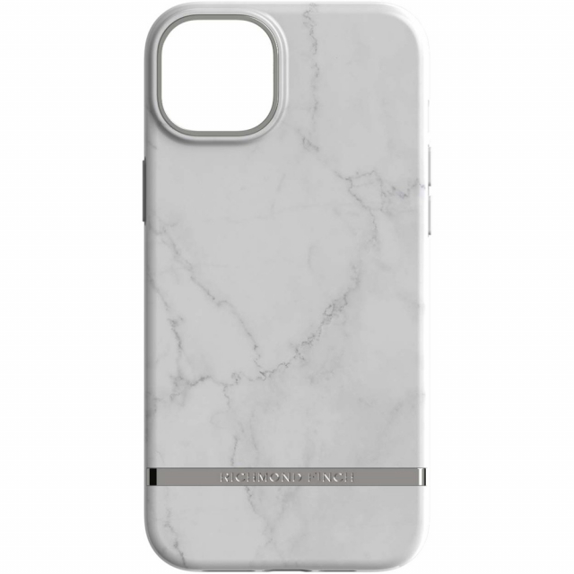 Richmond & Finch iPhone 12/12 Pro Freedom-etui, hvit marmor, sølv