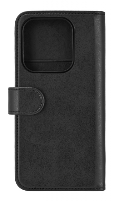 Essentials Xiaomi Redmi Note 14 PU-plånbok, avtagbar, 3 kort, svart