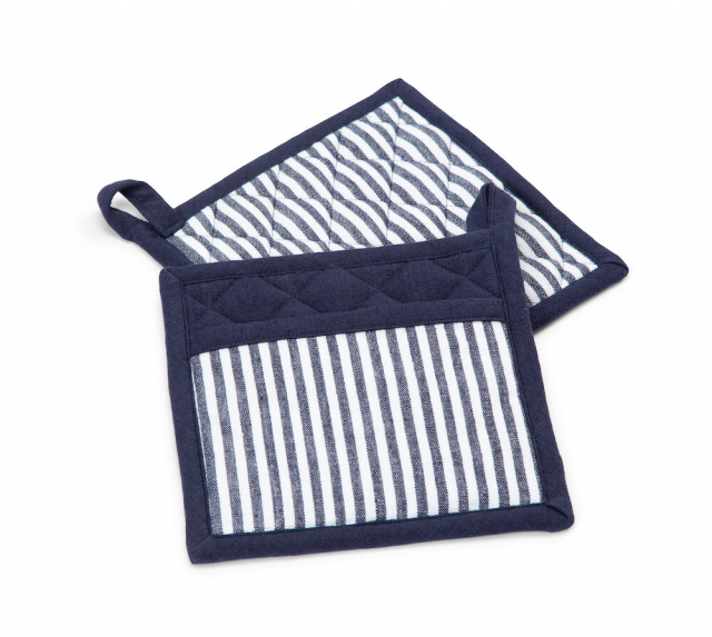 Lord Nelson Victory Grytekluter 2-pakning, Hvit/Marine