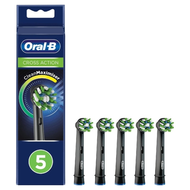 Oral-B Cross Action Black 5-pakning