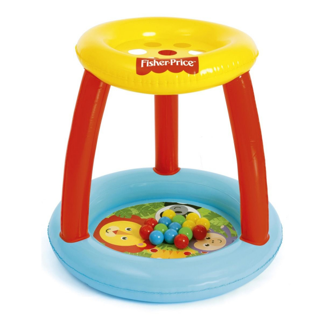 Bestway Fisher Price oppblåsbare barnebasseng / ballbinge med dyremotiv