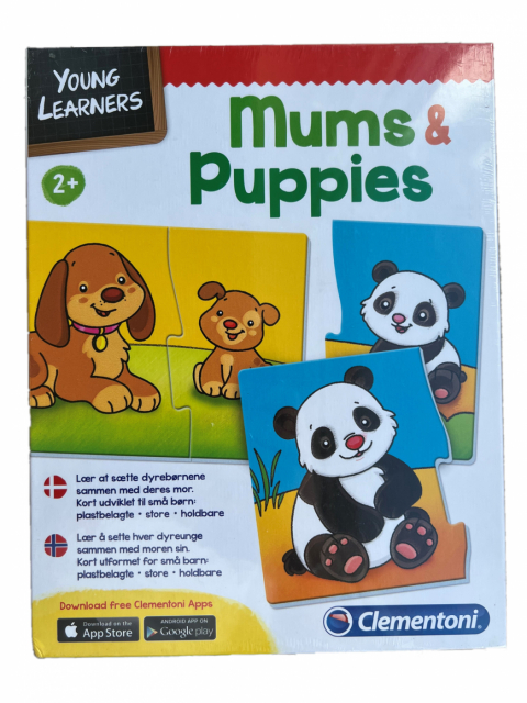 Clementoni Young Learners Mums & Puppies, norsk og dansk språk