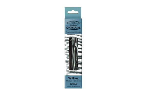 Winsor Willow Charcoal medium, 24stk