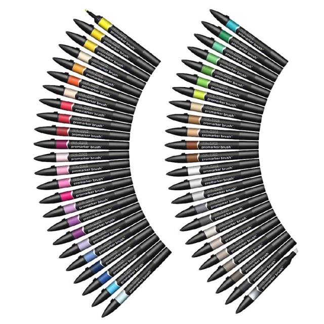 Winsor Brushmarker 48 stk, Essential-kolleksjon