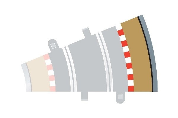 Scalextric Rad 2 ytre kanter og barrierer (for C8234)