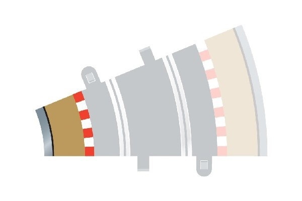 Scalextric Rad 2 indre kanter og barrierer (for C8234)