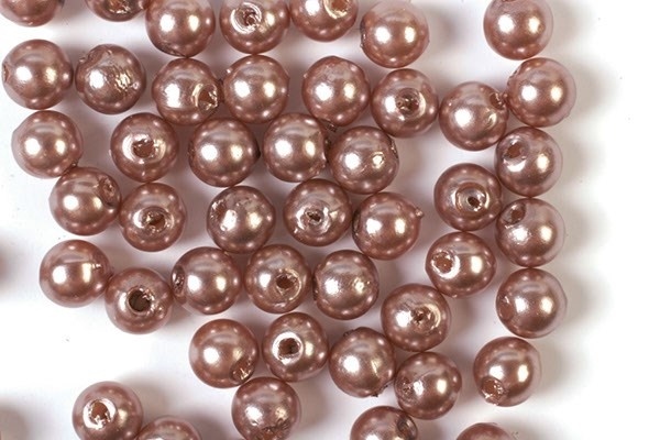 Plastperler 3 mm, 500 g, brun