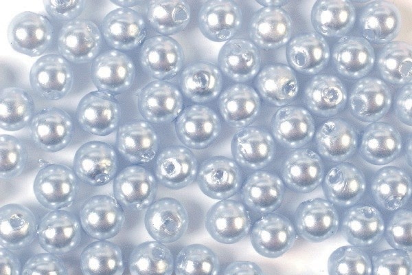 Plastperler 4 mm 500 g Lyseblå