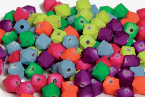 Pearl`n fun Beads Octagram 8mm blandede farger,125g