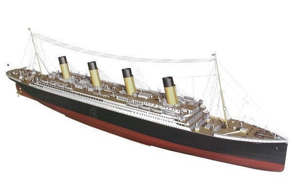 1:144 RMS Titanic Komplett - Skrog i tre