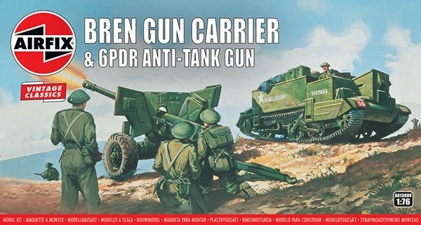 Airfix Bren Gun Carrier og 6 pdr AT Gun