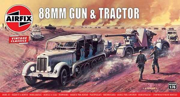 Airfix 88 mm luftvernkanon og traktor