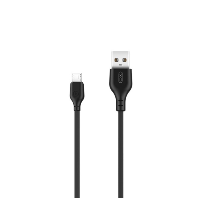 XO NB103 USB - microUSB (2,1A) 1m, svart