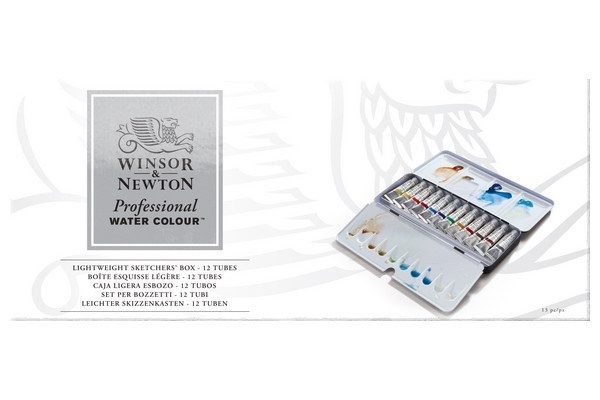 Profesjonell akvarellfarge 12 x 5 ml tuber