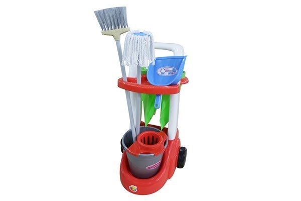 Rengjøringsvogn med verktøy (leketøy)
