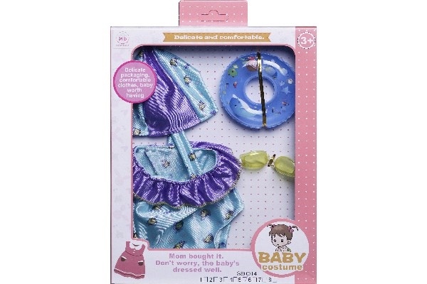 MILLER BBadedrakt med tilbehør til aby Dolls