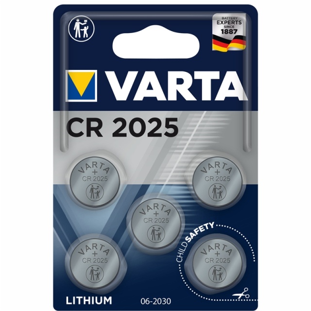 Varta CR2025 3V litium knappcellebatteri