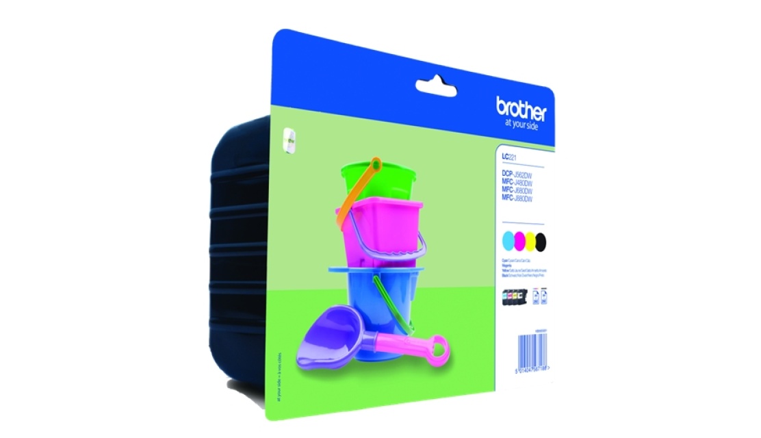 Brother LC-221VALBP blekkpatroner 4 stk Original Standard Yield Photo Black,