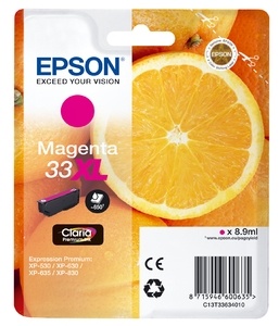 Epson Oranges C13T33634010 blekkpatroner 1 stk Original Magenta