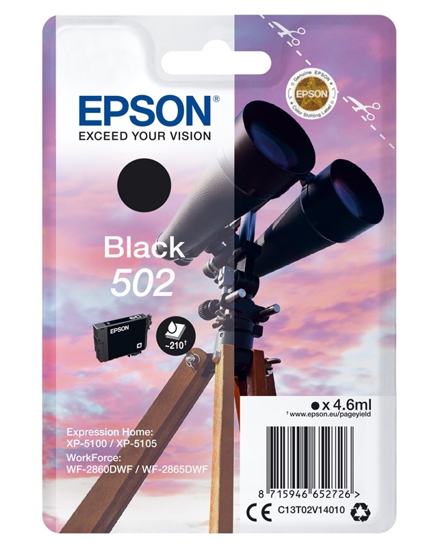 Epson Singlepack Black 502-blekk