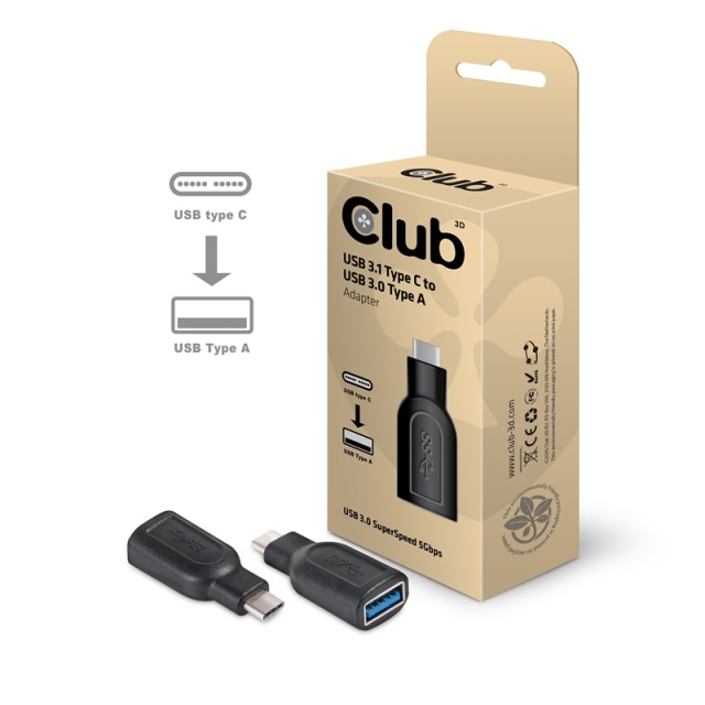CLUB3D USB 3.1 Type C til USB 3.0-adapter