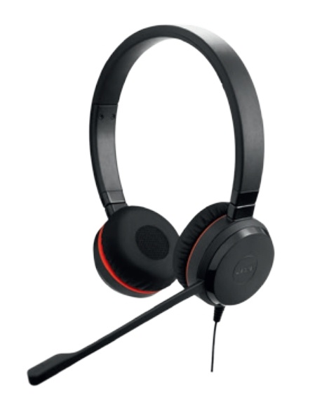 Jabra Evolve 20SE MS Stereo Headset Hodebøyle Svart