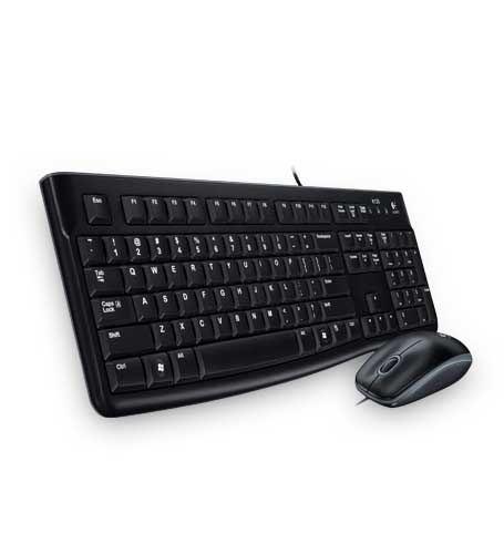 Logitech MK120 USB QWERTY-tastatur nordiske språk Svart